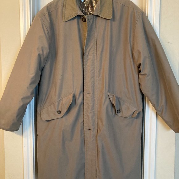 Men's 3/4 Trench Tan Large - Picture 1 of 2